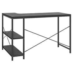 Vidaxl Računalniška miza črna 110x72x70 cm iverna plošča