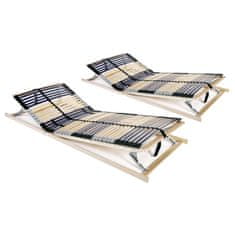 Vidaxl Letveno posteljno dno 2 kosa s 24 letvicami 7 con 80x200 cm