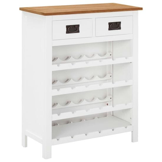 Vidaxl Omarica za vino 72x32x90 cm trdna hrastovina