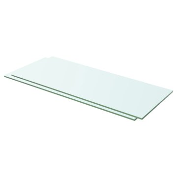 Vidaxl Police 2 kosa steklo prosojno 60x20 cm