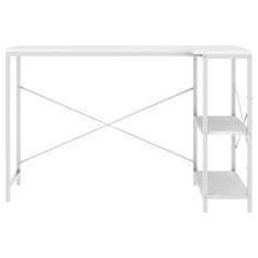 Vidaxl Računalniška miza bela 110x72x70 cm iverna plošča