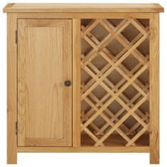 Greatstore Omarica za vino za 11 steklenic 80x32x80 cm trdna hrastovina