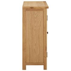 Vidaxl Omarica za vino za 11 steklenic 80x32x80 cm trdna hrastovina