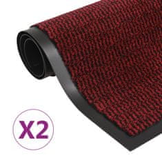 Vidaxl Protiprašni predpražniki 2 x pravokotni taftani 120x180cm rdeči