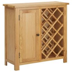 Vidaxl Omarica za vino za 11 steklenic 80x32x80 cm trdna hrastovina