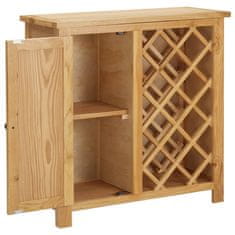 Vidaxl Omarica za vino za 11 steklenic 80x32x80 cm trdna hrastovina