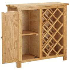 Greatstore Omarica za vino za 11 steklenic 80x32x80 cm trdna hrastovina