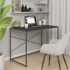 Vidaxl Računalniška miza črna 110x60x70 cm iverna plošča