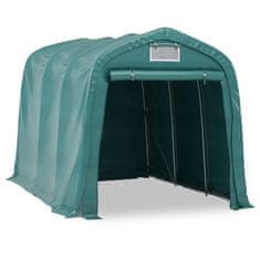 shumee Garažni šotor PVC 2,4x3,6 m zelen