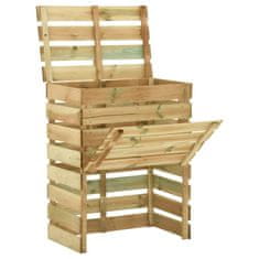 Vidaxl Vrtni kompostnik iz letvic 3 kosi 80x50x100 cm borovina
