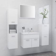 shumee Komplet kopalniškega pohištva bele barve iverna plošča