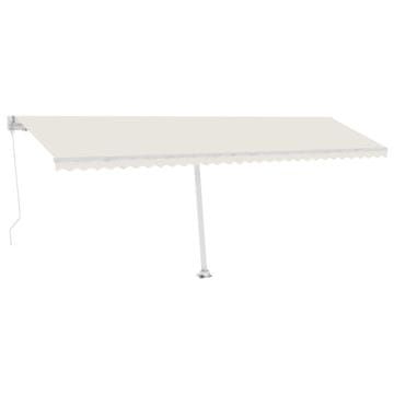Vidaxl Prostostoječa ročno zložljiva tenda 600x300 cm krem