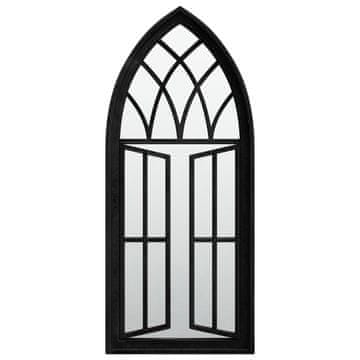 Vidaxl Ogledalo črno 70x30 cm železno za notranjo uporabo