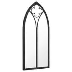 Vidaxl Ogledalo črno 100x45 cm železno za notranjo uporabo