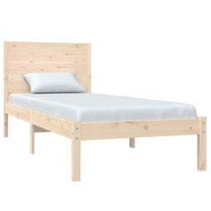 Vidaxl Posteljni okvir iz trdnega lesa 90x190 cm 3FT