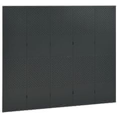 Vidaxl Paravan 5-delni 2 kosa antracitne barve 200x180 cm jeklo