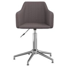 Vidaxl Vrtljivi pisarniški stol, barva taupe, oblazinjen s tkanino