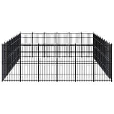 Vidaxl Zunanji pasji boks jeklo 55,3 m²