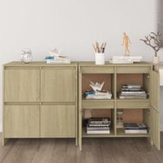 Vidaxl Komoda 2 kosa sonoma hrast 70x41x75 cm iverna plošča