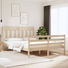 Vidaxl Posteljni okvir iz trdnega lesa 120x190 cm 4FT