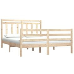 Vidaxl Posteljni okvir iz trdnega lesa 120x190 cm 4FT