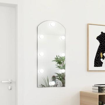 Vidaxl vidaXL Ogledalo z LED lučkami, 90 x 45 cm, steklo, z lokom