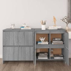 Vidaxl Komoda 2 kosa siva sonoma 70x41x75 cm iverna plošča