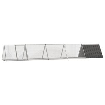Vidaxl Kletka za zajce antracit 504,5x80,5x71 cm pocinkano jeklo