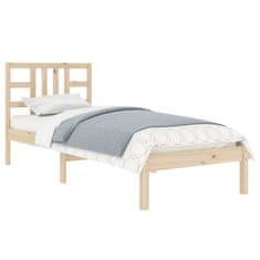 Vidaxl Posteljni okvir iz trdnega lesa 90x190 cm 3FT