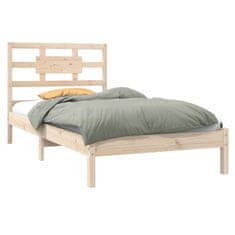 Vidaxl Posteljni okvir iz trdnega lesa 90x190 cm 3FT
