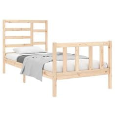 Vidaxl Posteljni okvir iz trdnega lesa 75x190 cm 2FT6
