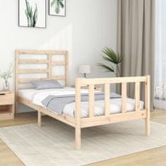 Vidaxl Posteljni okvir iz trdnega lesa 75x190 cm 2FT6