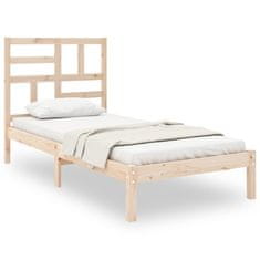 Vidaxl Posteljni okvir iz trdnega lesa 75x190 cm 2FT6