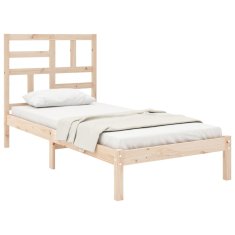 Vidaxl Posteljni okvir iz trdnega lesa 90x190 cm 3FT