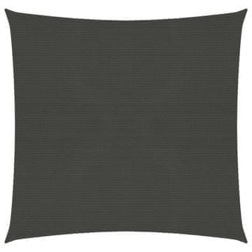 Vidaxl Senčno jadro 160 g/m² antracitno 4,5x4,5 m HDPE