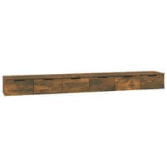 Vidaxl Stenska omarica 2 kosa dim. hrast 102x30x20 cm inženirski les