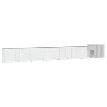 Vidaxl Kokošnjak siv 700x91x100 cm pocinkano jeklo