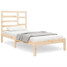 Vidaxl Posteljni okvir iz trdnega lesa 75x190 cm 2FT6
