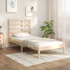 Vidaxl Posteljni okvir iz trdnega lesa 75x190 cm 2FT6