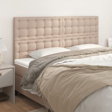 Vidaxl vidaXL Vzglavniki, 4 kosi, kapučino, 100x5x78/88 cm, umetno usnje