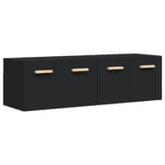 Vidaxl Stenska omarica 2 kosa črn 60x36,5x35 cm inžen. les