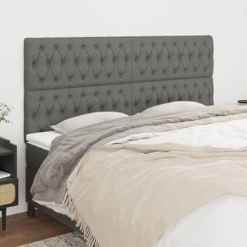 Vidaxl vidaXL Vzglavja za posteljo, 4 kosi, temno siva, 100x7x78/88 cm, blago