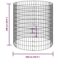Vidaxl Vrtni kompostnik Ø100x100 cm pocinkano jeklo