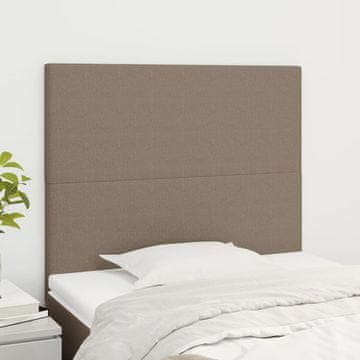 Vidaxl vidaXL Vzglavja za posteljo, 2 kosa, taupe, 100x5x78/88 cm, blago
