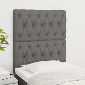 Vidaxl vidaXL Vzglavja za posteljo, 2 kosa, temno siva, 80x7x78/88 cm, blago