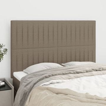 Vidaxl vidaXL Vzglavja za posteljo, 4 kosi, taupe, 72x5x78/88 cm, blago