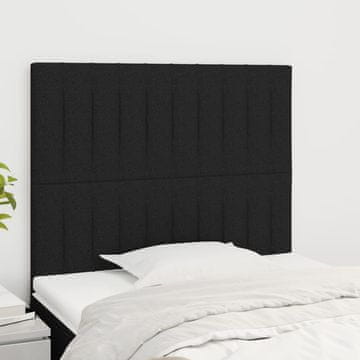 Vidaxl vidaXL Vzglavja za posteljo, 2 kosa, črna, 100x5x78/88 cm, blago
