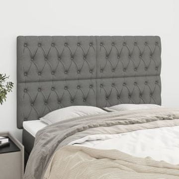 Vidaxl vidaXL Vzglavja za posteljo, 4 kosi, temno siva, 80x7x78/88 cm, blago