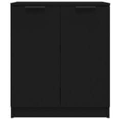 Vidaxl Komoda 2 kosa črna 60x30x70 cm konstruiran les