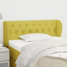 Vidaxl Vzglavje z ušesi zelen 93x23x78/88 cm blago